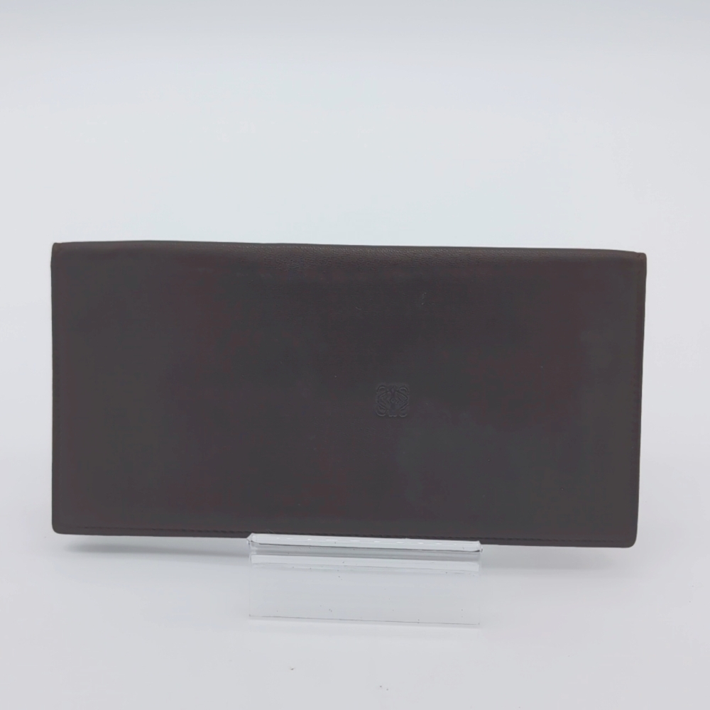 Loewe check book case long wallet